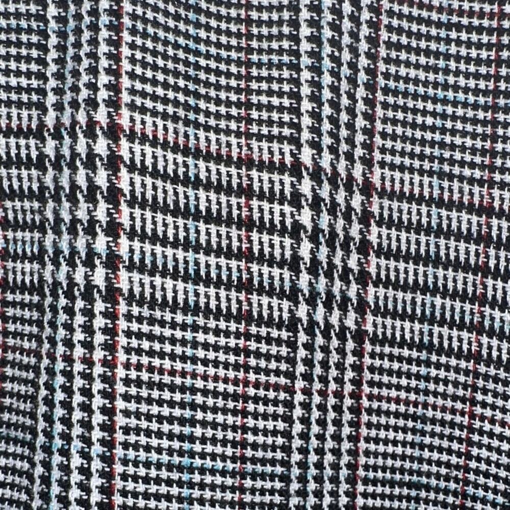 Shinestar Black and White Plaid Blazer w/Gathered Sleeves - Picture 7 of 8